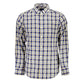 Elegant Blue Cotton Button-Down Shirt