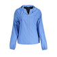 Elegant Light Blue Hooded Sports Jacket