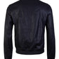 Sleek Black Eco Leather Bomber Jacket