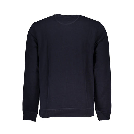 Sleek Blue Crew Neck Slim Fit Sweatshirt