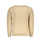 Chic Beige Crew Neck Embroidered Sweater