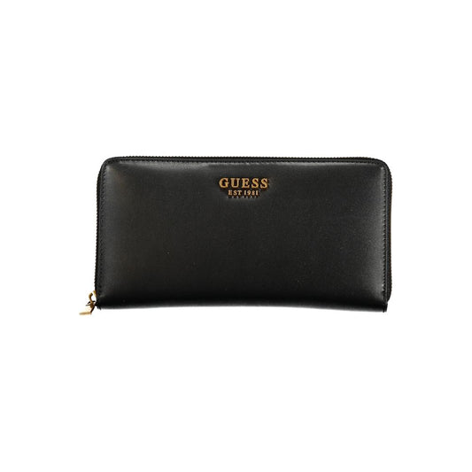 Triple-Compartment Chic Black Wallet