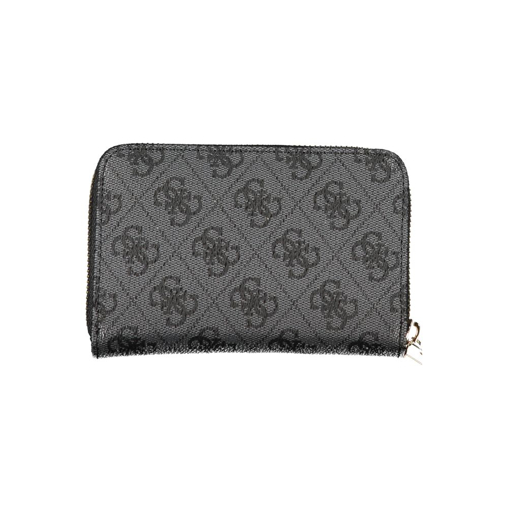 Elegant Black Zip Wallet with Ample Storage