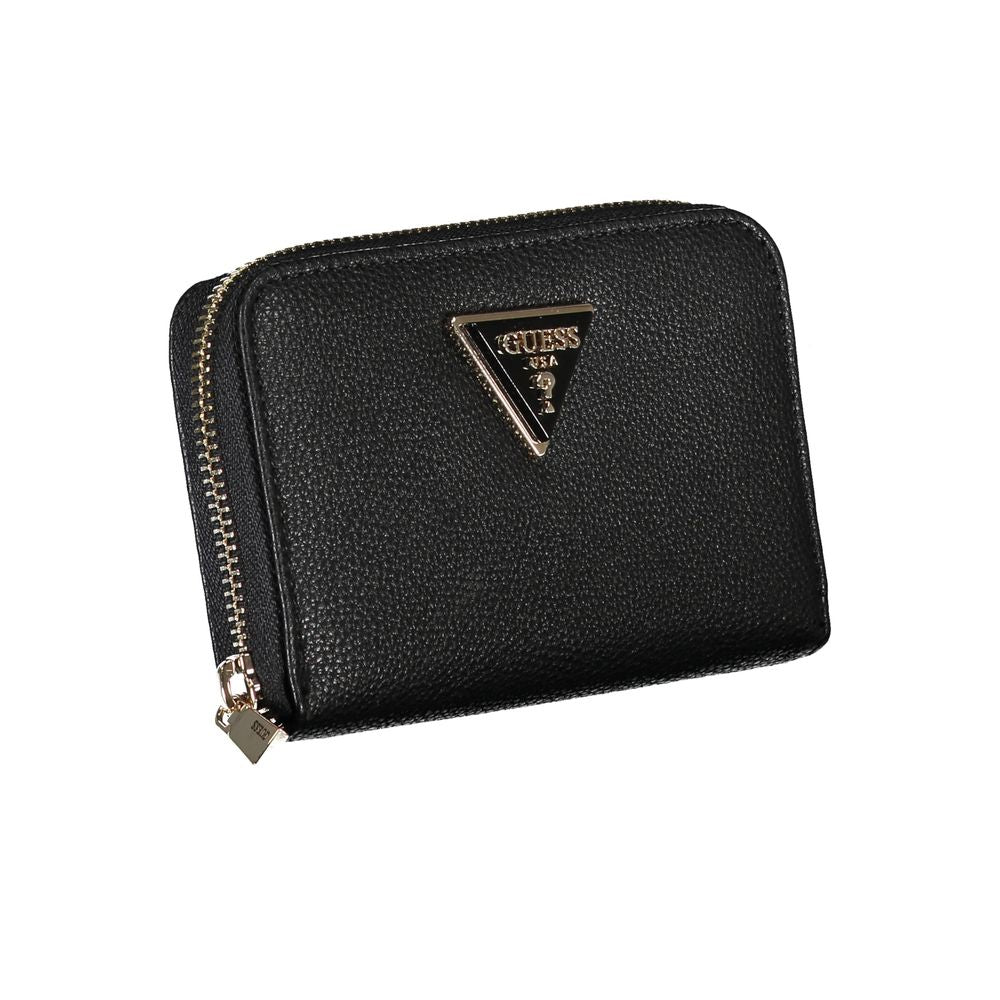 Elegant Five-Compartment Black Wallet