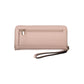 Chic Pink Four-Compartment Wallet with Zip Closure