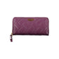 Elegant Purple Zip Wallet with Multiple Compartments