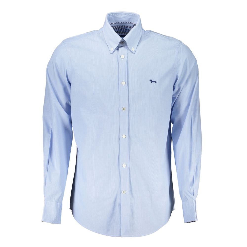 Elegant Light Blue Long Sleeve Button-Down Shirt