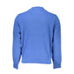 Crew Neck Embroidered Blue Sweater