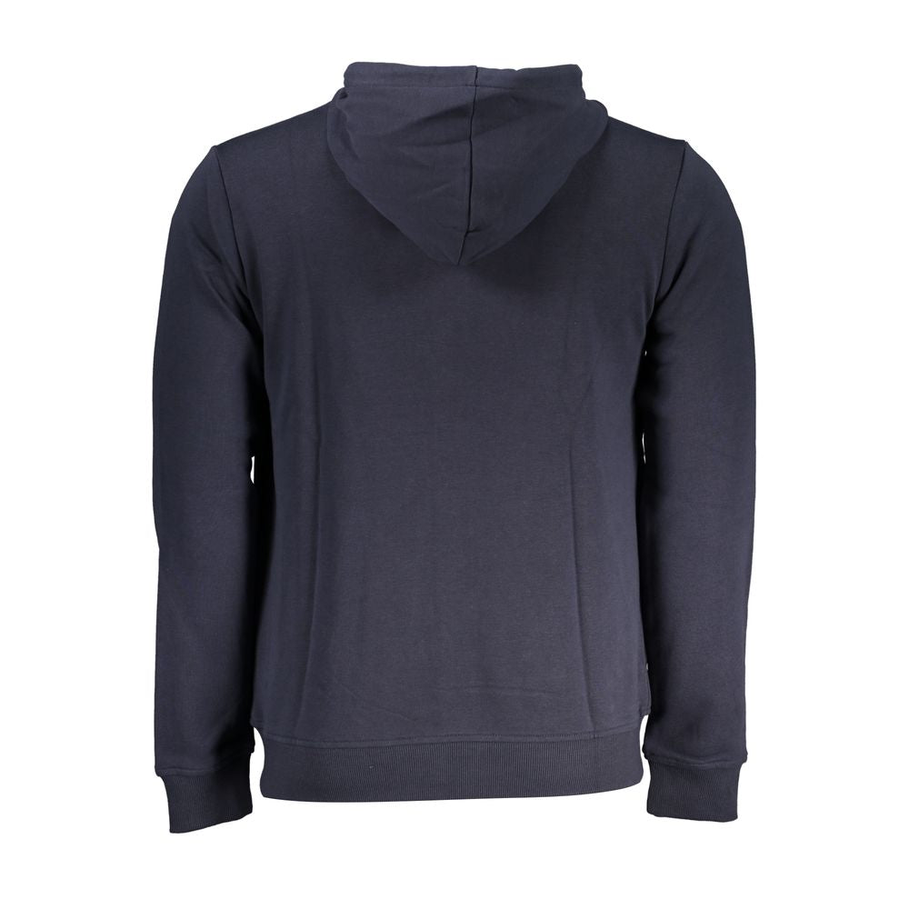 Blue Hooded Cotton Blend Sweatshirt