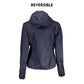 Chic Reversible Hooded Blue Jacket