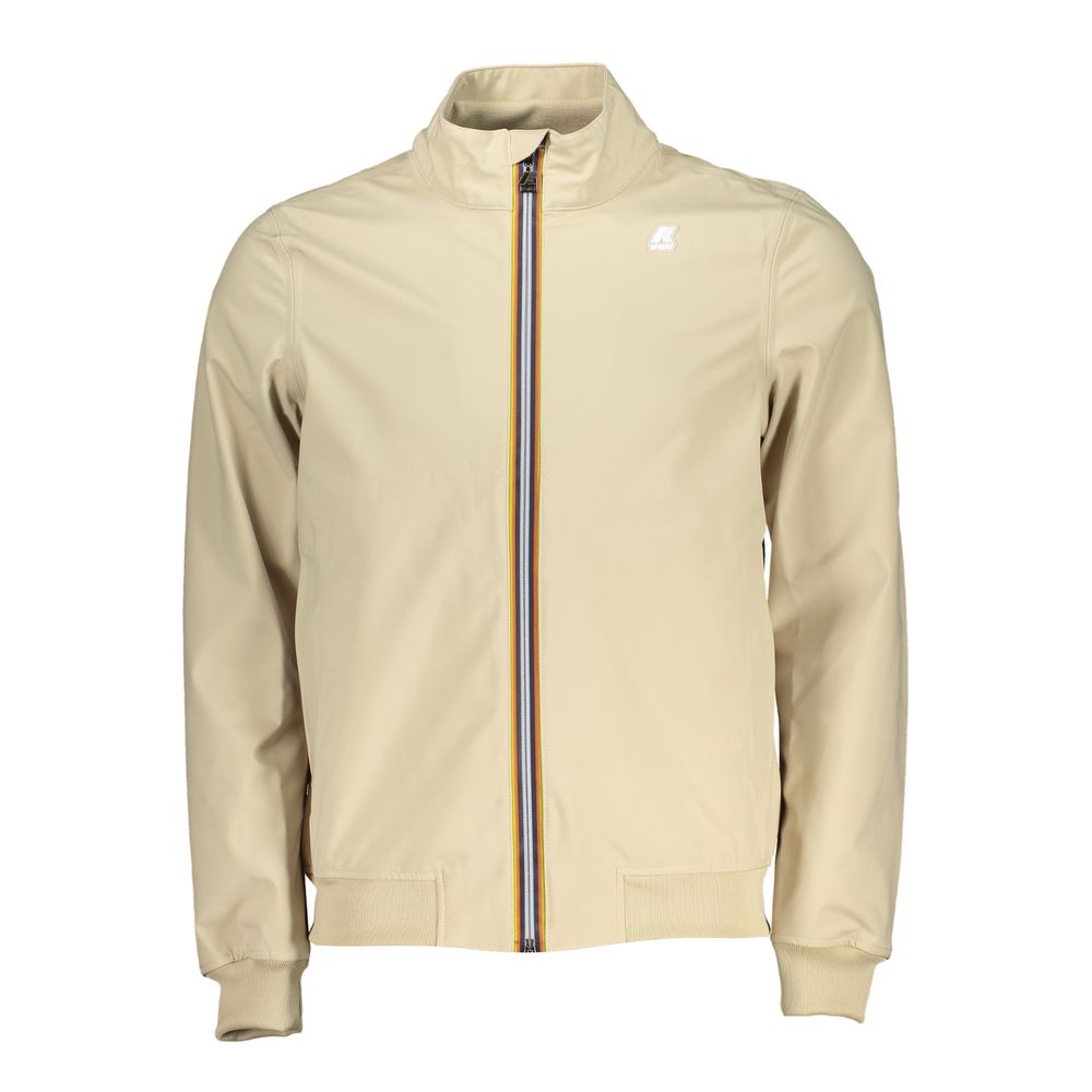 Beige Contrast Detail Sports Jacket