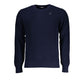 Crew Neck Cotton Sweater in Blue