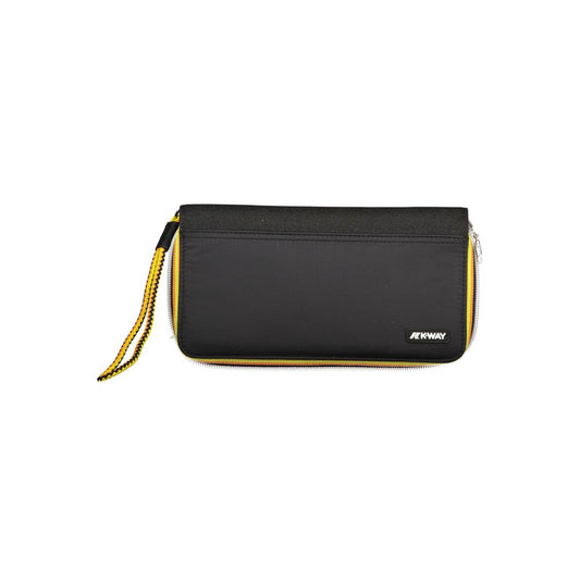 Sleek Black Polyamide Wallet with Coin Purse