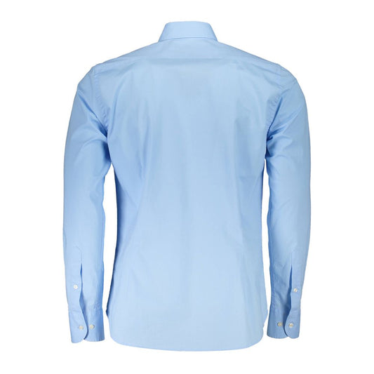 Chic Light Blue Slim Fit Men's Shirt