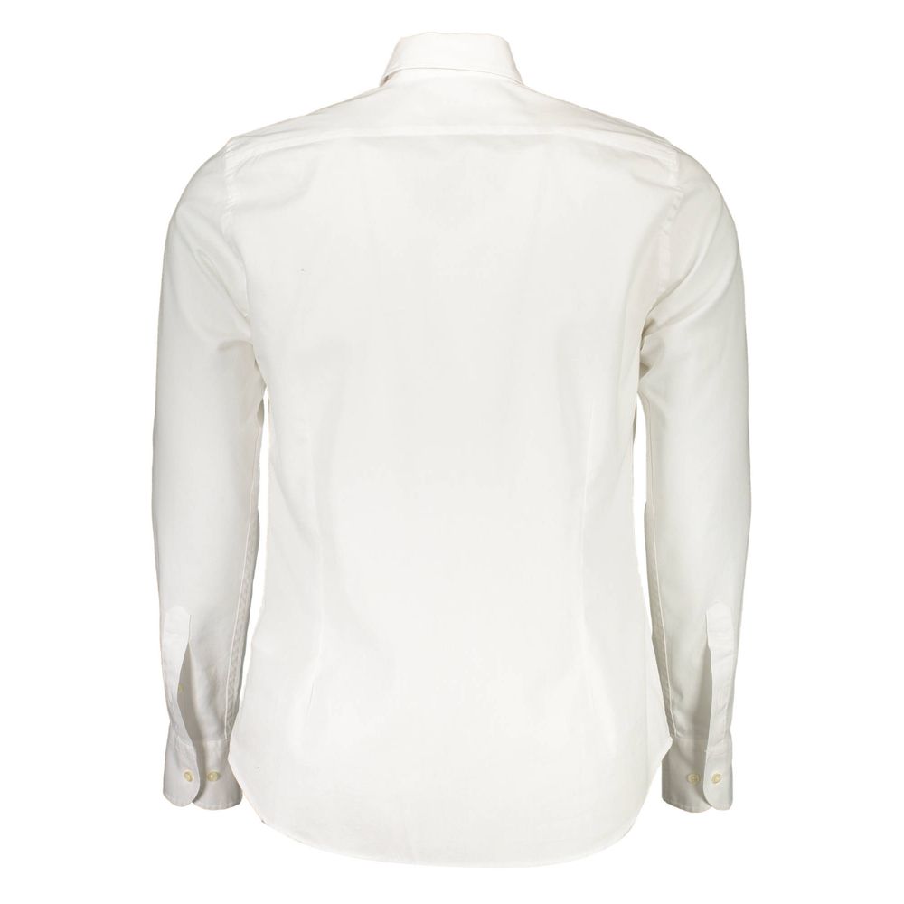 Chic Slim Fit Long Sleeved White Shirt