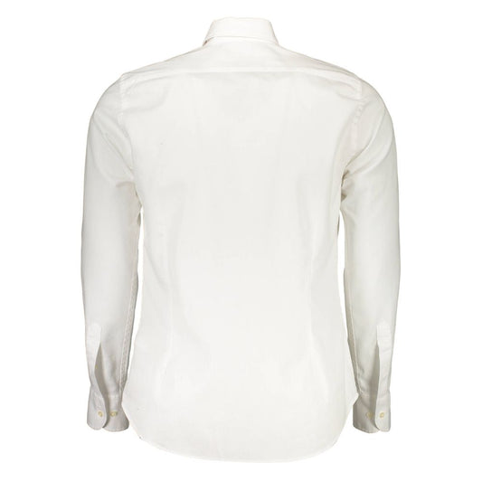 Chic Slim Fit Long Sleeved White Shirt