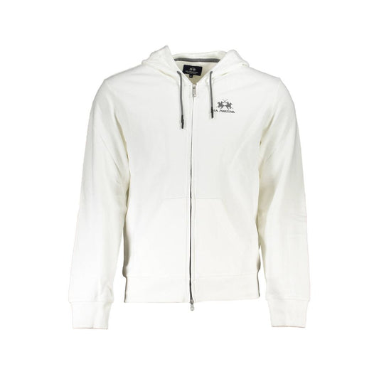 Elegant White Hooded Sweatshirt for Men