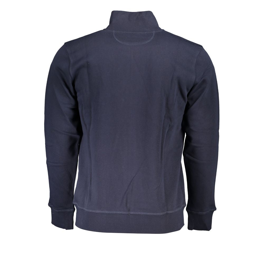 Sleek Long-Sleeved Fleece Sweatshirt in Blue