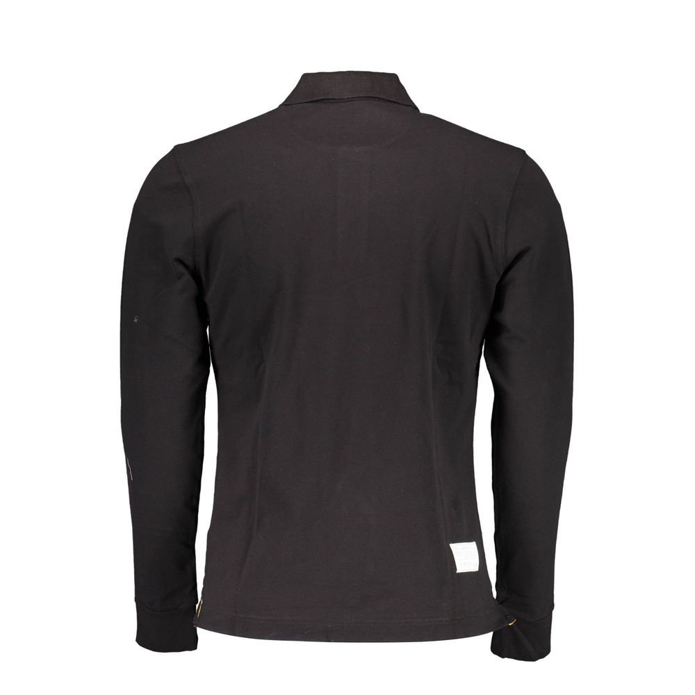 Elegant Long Sleeved Black Polo for Men