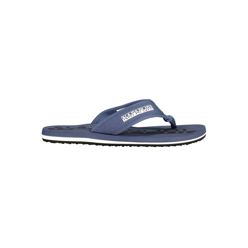 Chic Blue Thong Slipper with Contrasting Details