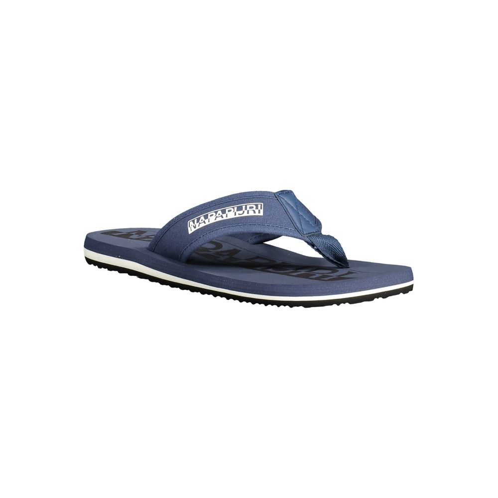 Chic Blue Thong Slipper with Contrasting Details