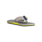 Elegant Gray Thong Sandals with Logo Detail