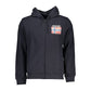 Blue Cotton Hooded Sweater with Logo