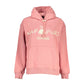 Chic Pink Hooded Cotton Sweatshirt