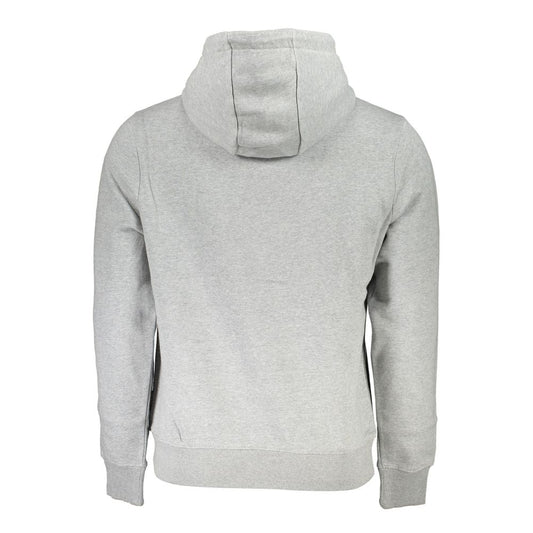 Chic Gray Hooded Fleece Sweatshirt