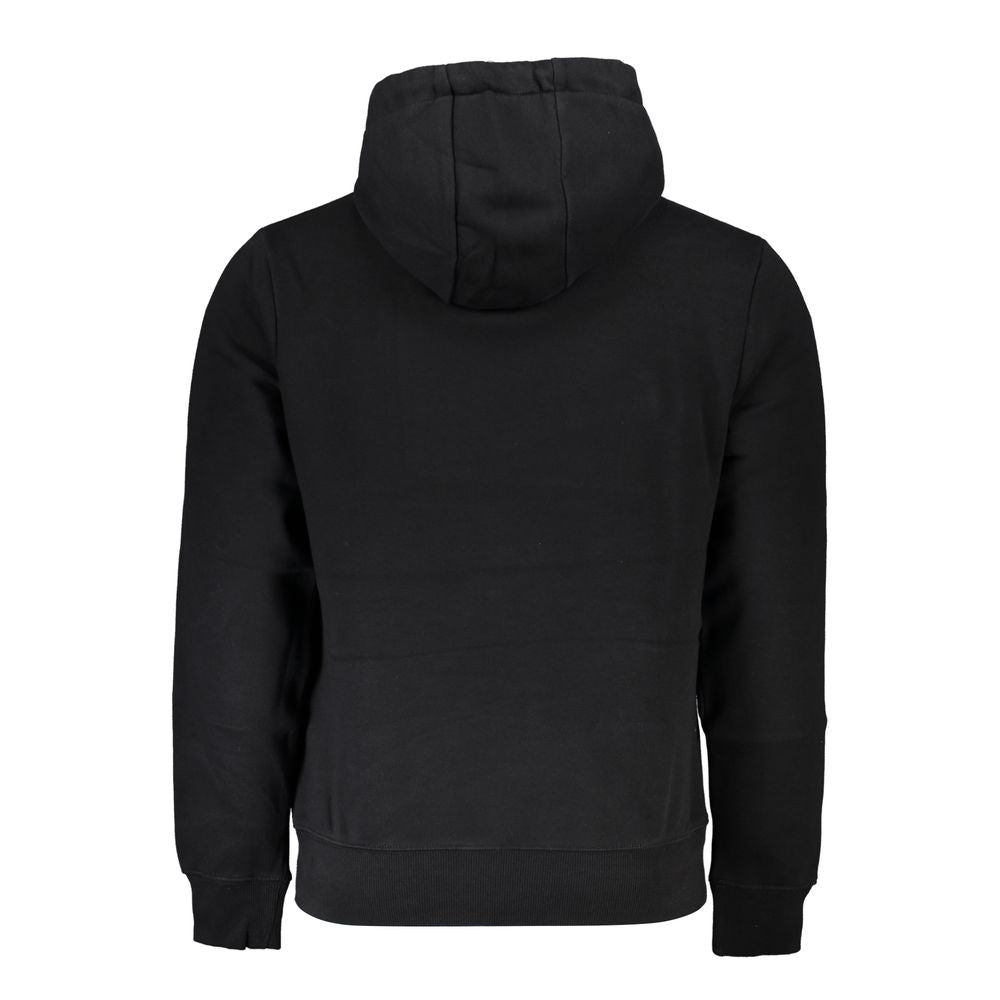 Sleek Black Hooded Sweatshirt with Logo