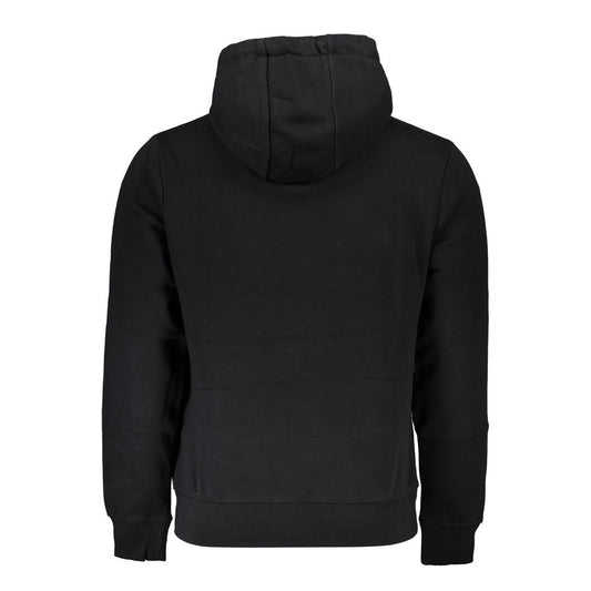 Sleek Black Hooded Sweatshirt with Logo