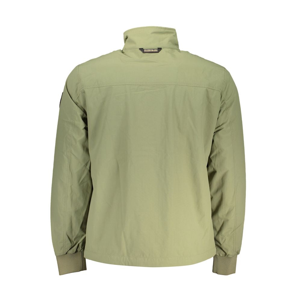 Chic Waterproof Green Jacket with Contrast Accents