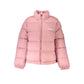 Chic Pink Polyamide Long Sleeve Jacket