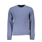 Blue Crew Neck Embroidered Sweater