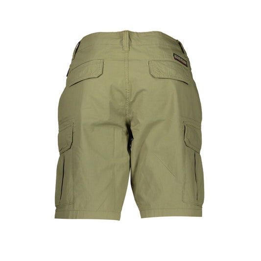 Exquisite Green Cotton Bermuda Shorts