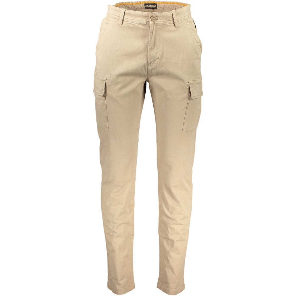 Chic Beige Four-Pocket Trousers