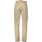 Chic Beige Cotton Trousers with Elegant Comfort