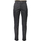 Sleek Black Cotton Blend Trousers