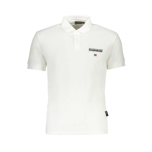 Elegant White Contrasting Polo for Men