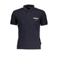 Chic Blue Short-Sleeved Cotton Polo