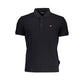 Chic Contrast Detail Black Polo Shirt
