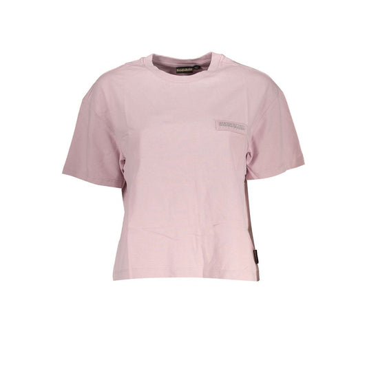 Chic Pink Short Sleeve Round Neck Tee