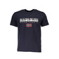 Crew Neck Printed Tee in Blue