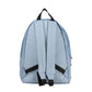 Chic Light Blue Cotton Backpack with Logo Detail