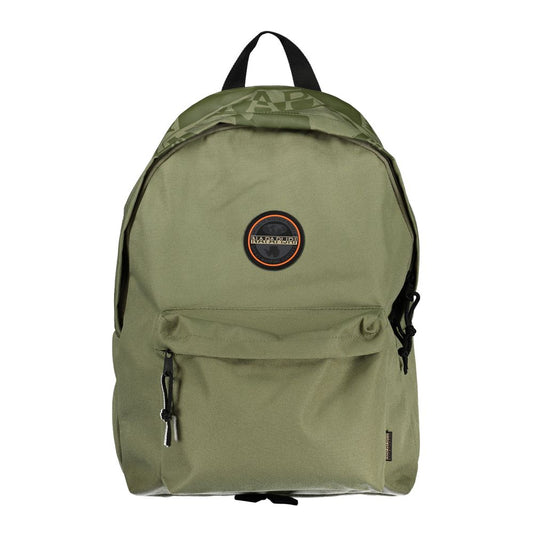 Green Cotton Backpack with Contrast Details