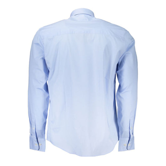 Elegant Light Blue Long Sleeve Shirt