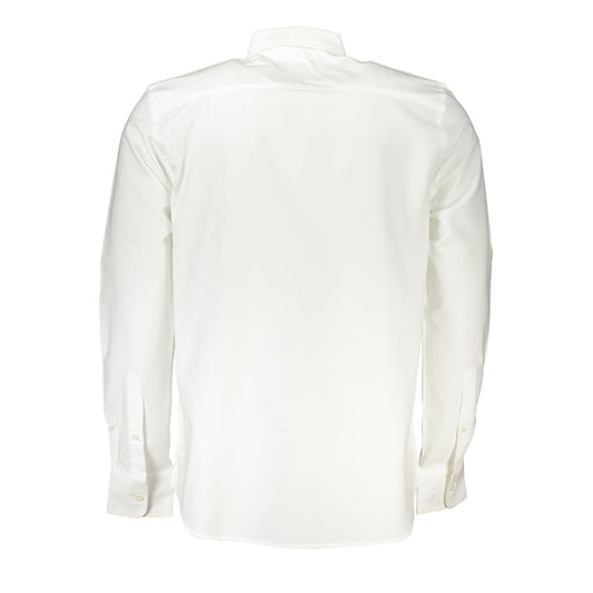 Elegant White Long Sleeve Button-Down Shirt