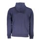 Eco-Conscious Blue Hoodie with Contrast Detail