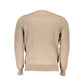 Beige Crew Neck Embroidered Sweater