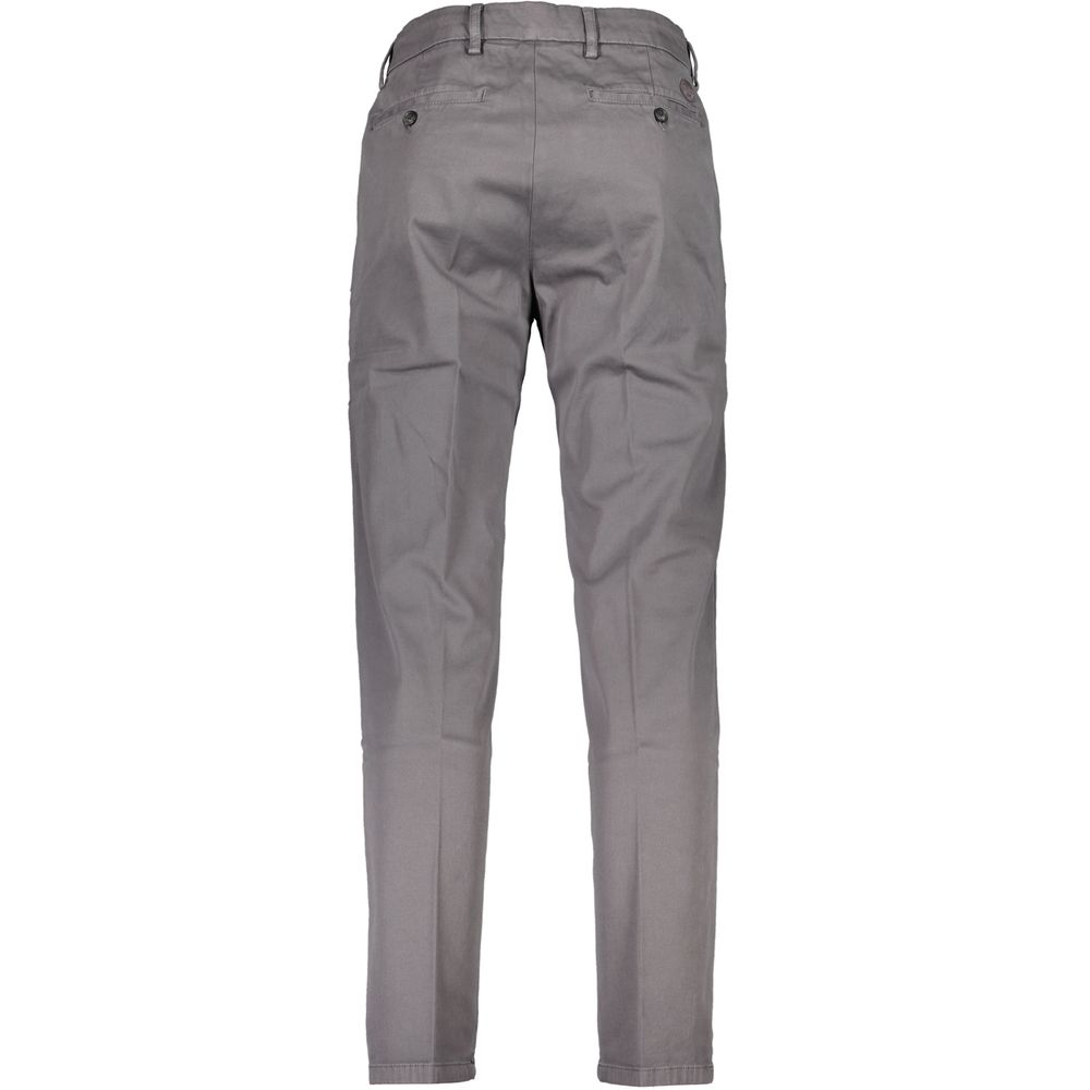 Chic Gray Slim Fit 4-Pocket Trousers